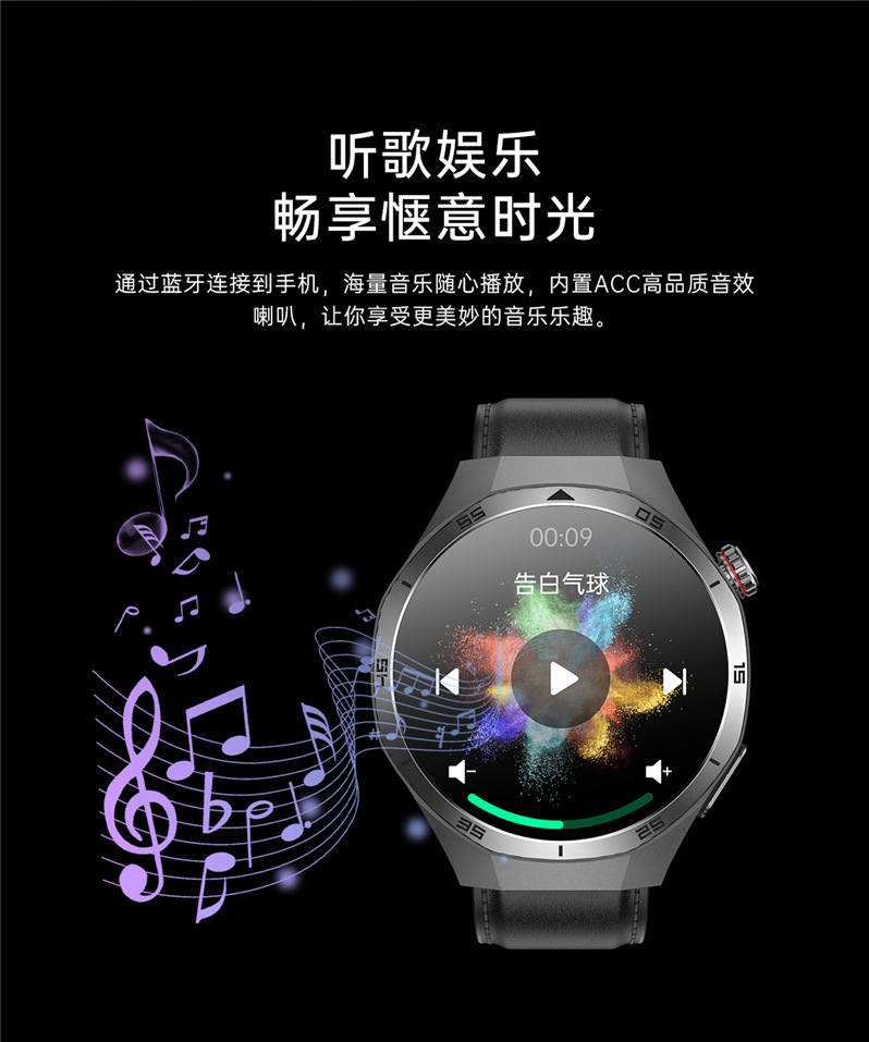 The 2025 new ET456 smartwatch features a 1.56 large AMOLED screen, ECG, Bluetooth call, heart rate and sleep mode undefined