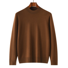 2025男精仿100纯羊毛衫半高领薄款内搭打底衫纯色毛衣套头打底衫