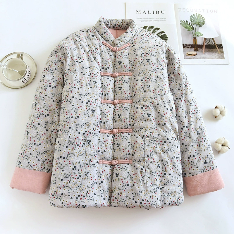 50 хлопчатобумажные куртки ручной работы для женщин зимой утолщенные теплые хлопчатобумажные платья для матерей среднего и пожилого возраста