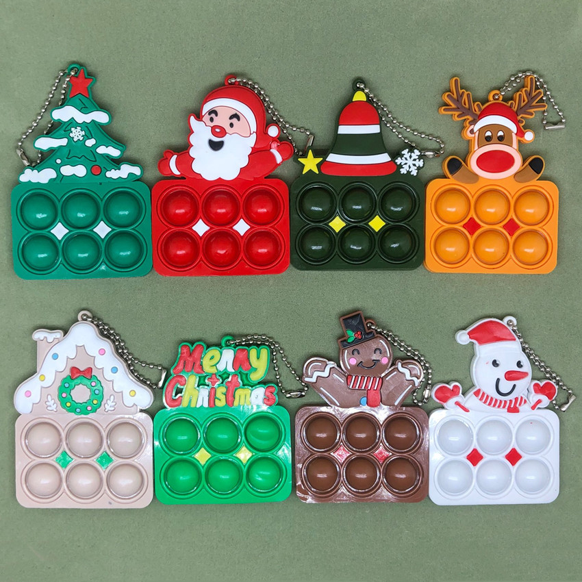 Christmas Festival Christmas Christmas Tree Santa Claus Bell PVC Fidget Toys