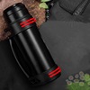 Capacious thermos with glass, handheld glass stainless steel for traveling, teapot