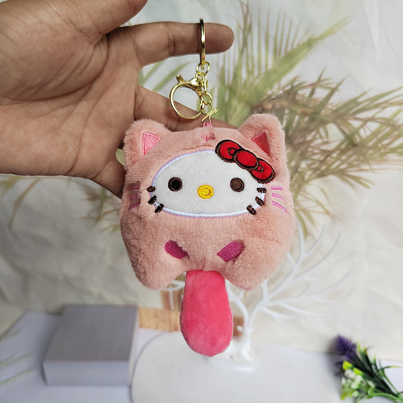 Popular Lollipop crossdressing Sanrio felpa colgante bolsa llavero adornos lindo boutique juguetes de peluche al por mayor