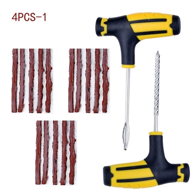 Repair kit suit Motorcycle Vacuum Tire - 1-drill-bit-1-threaded-drill-bit-15-rubber-strips