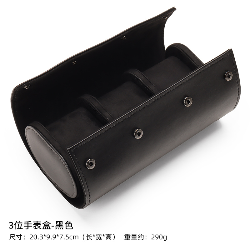 블랙 3 자리 시계 상자