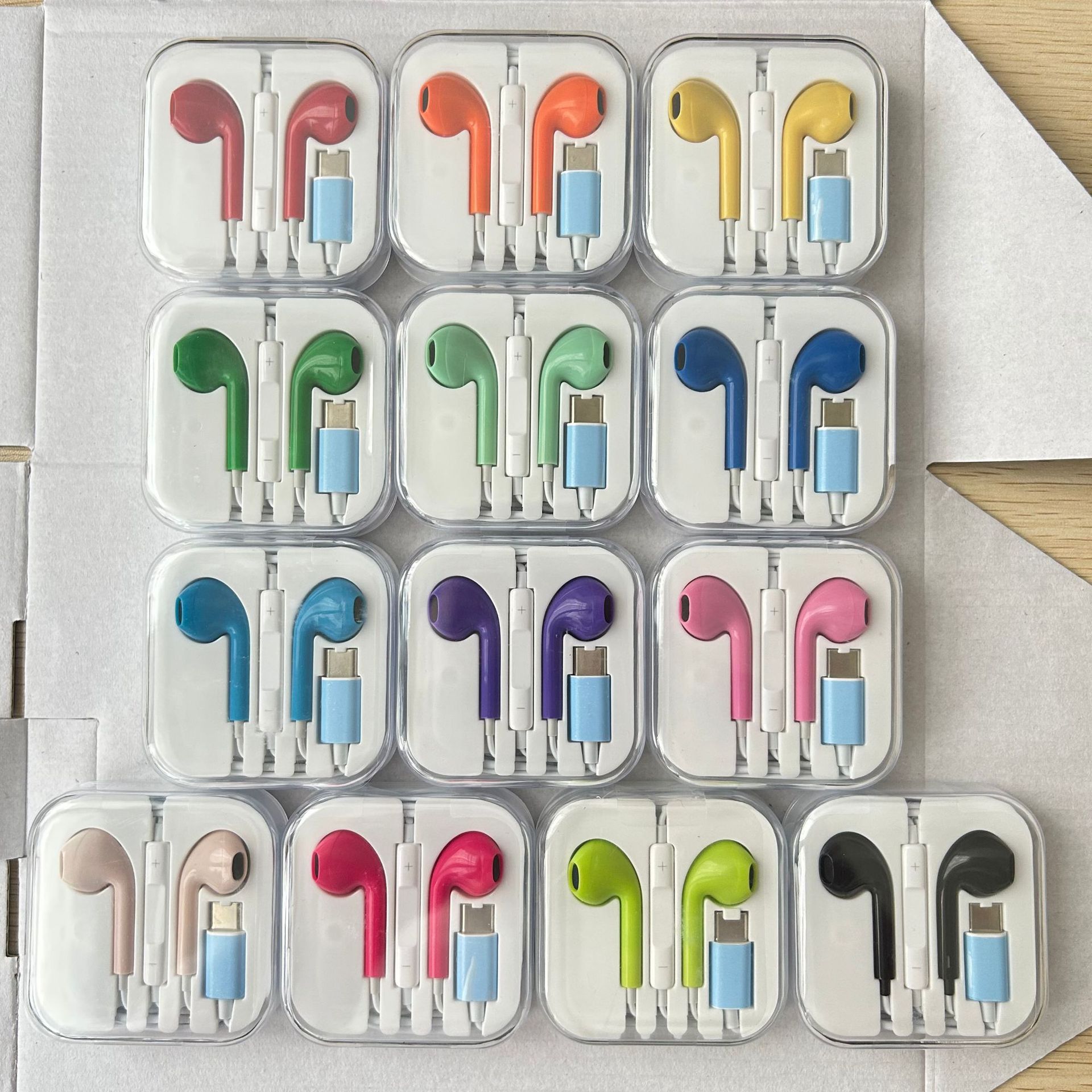 彩色TYPE-C有线耳机数字解码适用苹果16/15华为oppo小米vivo耳机