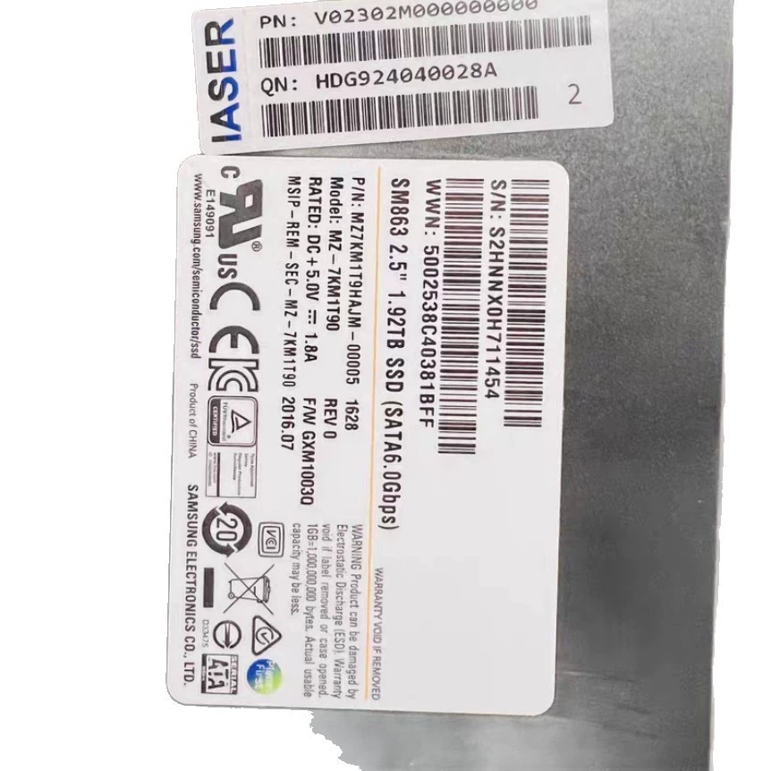 Твердотельный накопитель SM863A 1.92 ТБ