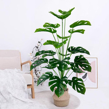 厂家直销仿真龟背竹万年青绿萝客厅大盆栽家居落地造景绿色植物