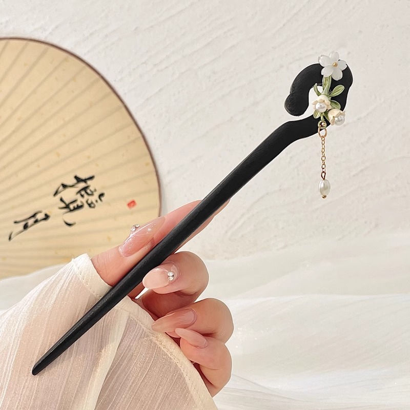 Nuevo estilo chino bordilla pinzas de cabello para mujeres estilo antiguo de alto nivel de movimiento de la ropa de cabello de la cabeza detrás de pinzas de cabello estilo nacional pinzas de cabello