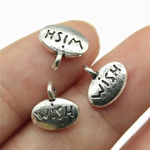 10x10mm 0.7g ��ɫ �͹�DIY�Ͻ���� Ӣ����ĸ wishС���Ƶ���