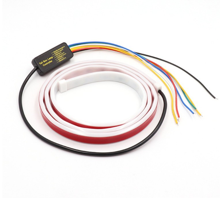Colorful Rear Trunk Light Strip Car Led Marquee Streamer Colorful Light Anti-Rear Collision Warning Light Strip 1.35m