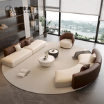 酒店大堂售楼处半圆弧形沙发办公室大厅休息区待会客洽谈沙发