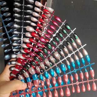 (Cross-border trading), (Wholesale), quality fake nails, glass nail stickers, cat's eye