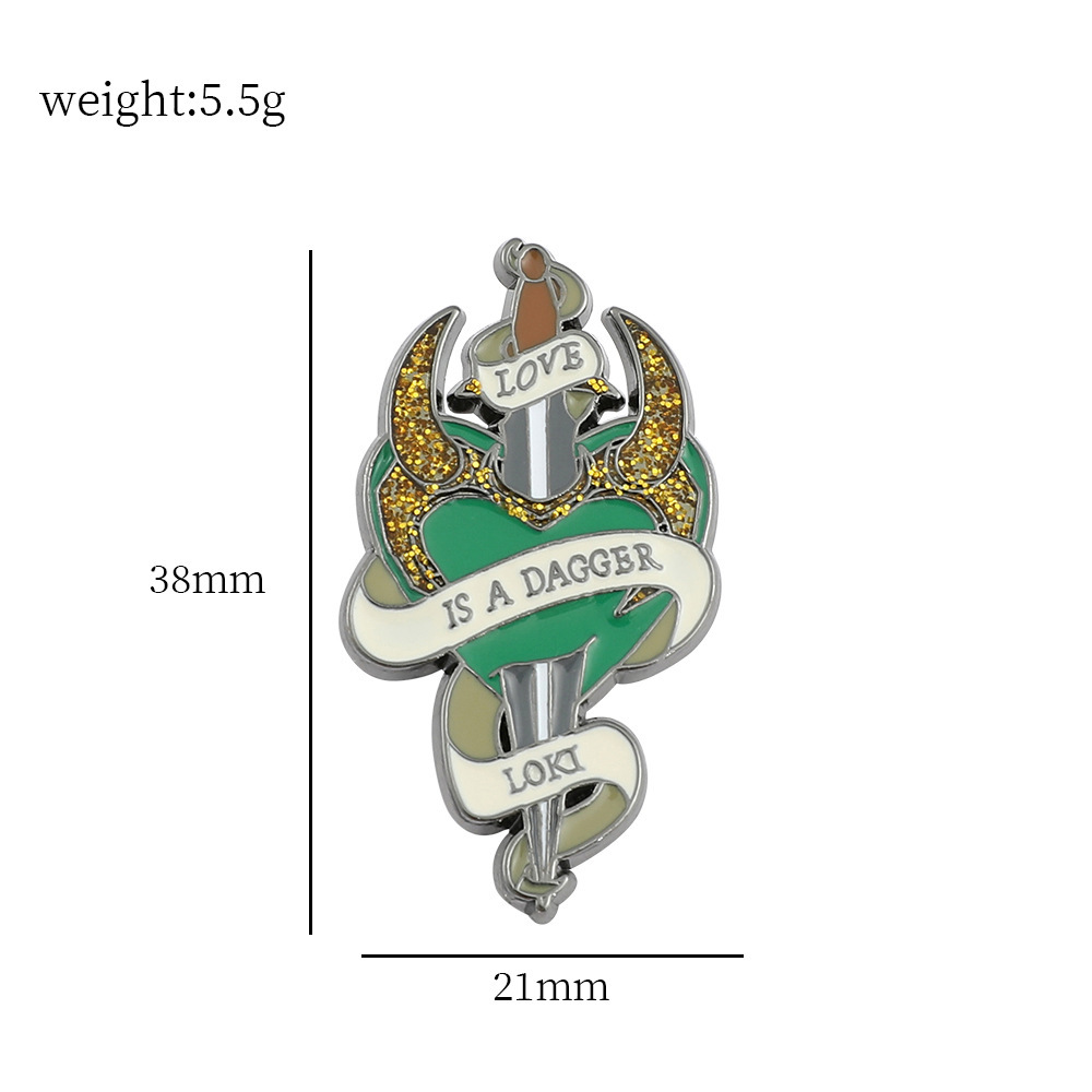 Nuevo broche de película europea y americana de Marvel transfronteriza Moonlight Knight Crimson Bruja Loki Thanos esmalte PIN
