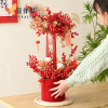 originality double-deck Increase Crystal Tube Bouquet of flowers packing diy Material Science increase in height Chinese New Year Spring Festival Lunar New Year decorate