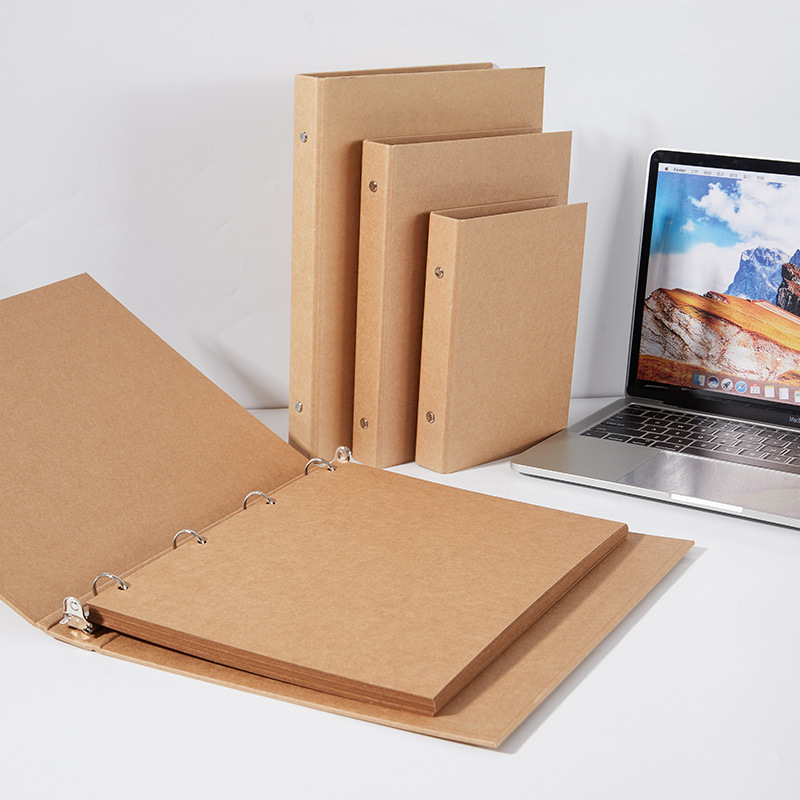 Cáscara de papel Kraft A4 material de archivo cáscara dura DIY graffiti Bloc de notas retro B5 de hojas sueltas libro A5 carpeta