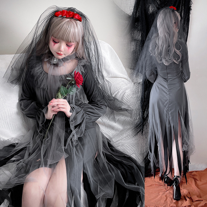 Halloween Costume Horror Ghost Bride Zombie Costume Zombie Costume Bar Party Witch Vampire Performance Costume Halloween Costume Horror Ghost Bride Zombie Costume Zombie Costume Bar Party Witch Vampire Performance Costume
