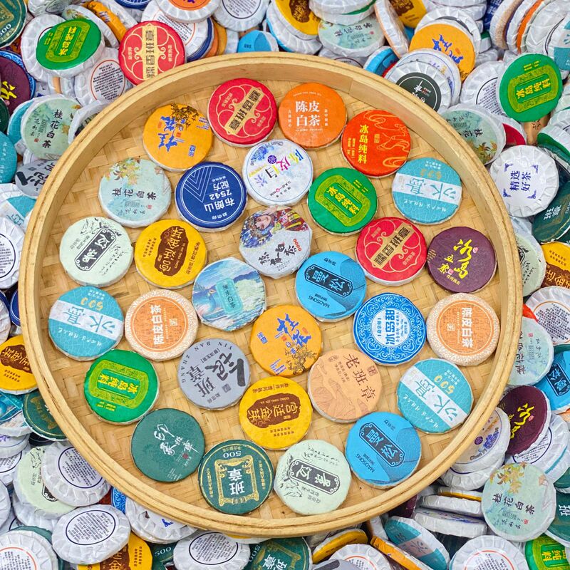 Yunnan Pu 'er Tea Biscuit Tea Raw Pu ripe Pu Laoban Zhang Small Round Cake Citrines White Bulk Tea Wholesale 500g