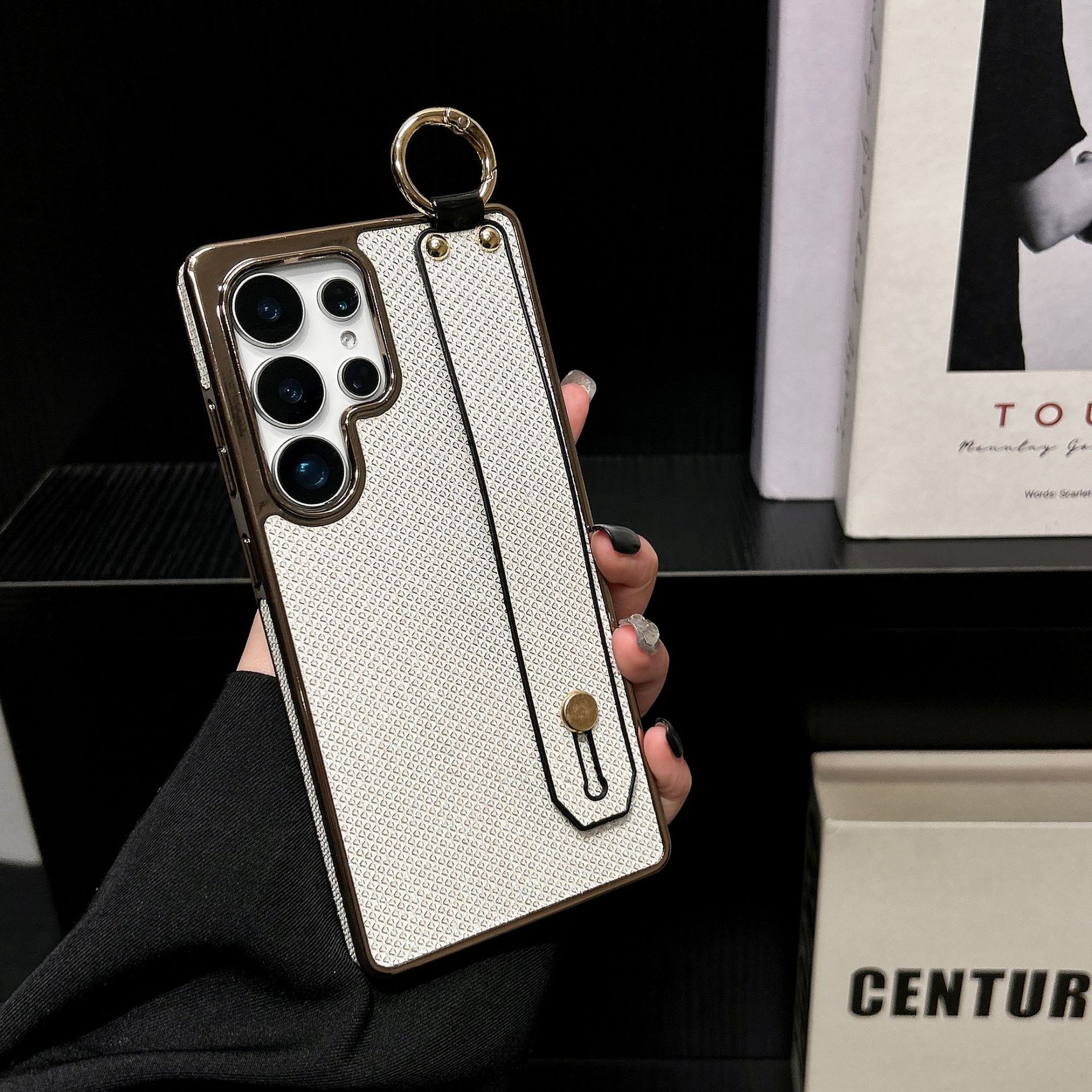 Glitter Wristband Holder Mobile Phone Case Suitable for Samsung S25Ultra Protective Case Galaxy S24Plus23 Case