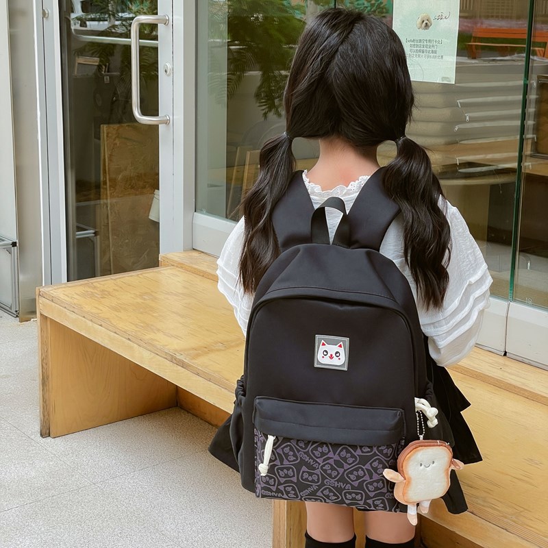 Jardín de infantes bolsas escolares de dibujos animados lindas bolsas de hombro de color sólido para niños y niñas nuevas bolsas de niños de gran capacidad