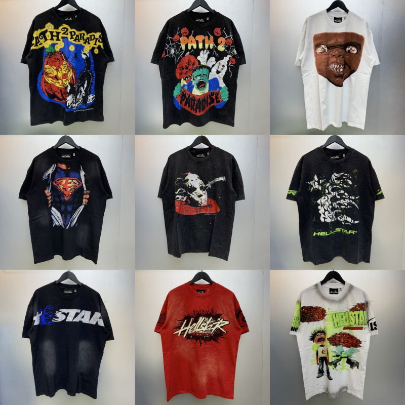 2026 Summer New European and American Trendy Brand Men's and Women's Couple's Clothing Large Size Loose Washed Short-Sleeved T-Shirt Youth Tee