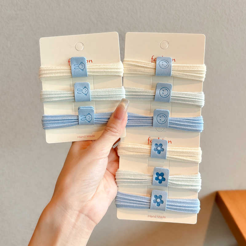 Otoño y invierno azul oso cuerdas de cabello anillo de cabello 2024 nuevo cabello de cola de caballo alta cuerda de la cabeza cuerda de cabello adorable