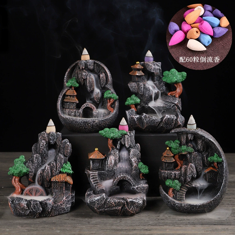 Курильница с обратным потоком Смола Бытовая в помещении Чайный путь благовония новые ретро-креативные возвратные украшения трансграничные производители от имени волос