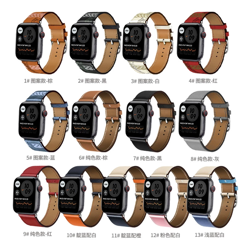 Подходит для iwatch345678910 поколения SE верхний слой Кожа Crazy Horse Ніу кожа ремешок для Apple Watch