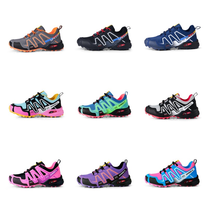 Cross-Border Large Size Women's Shoes Salomon Outdoor Non-Slip Travel Hiking Shoes Cross-Country Hiking Breathable Lightweight Running Shoes for Men