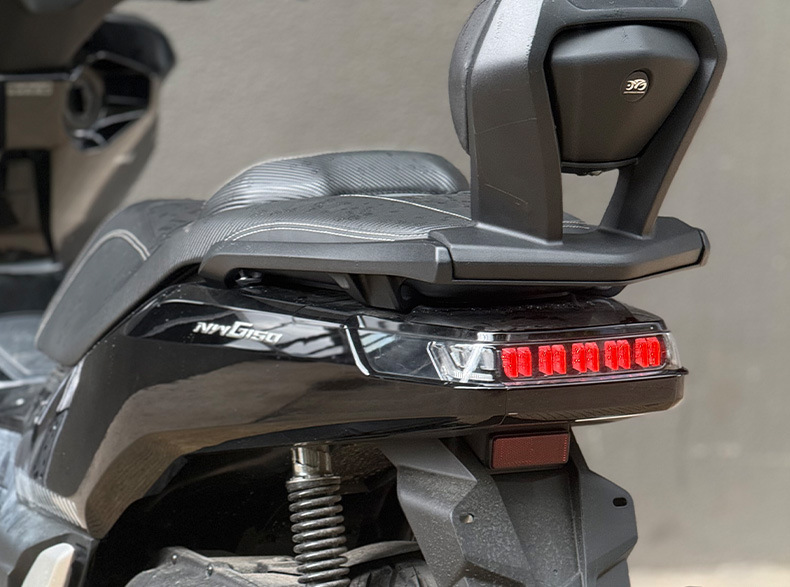 Suitable for Wuyang Honda Nwg150 Backrest Upgrade, Height-Increasing Aluminum Alloy Backrest, Rear Rack Dual-Purpose Model
