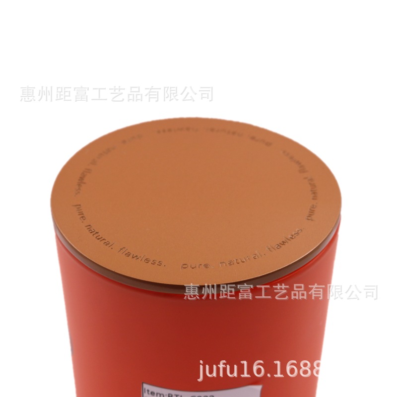 供应工艺品锌合金压印LOGO金属盖杯盖香水蜡烛玻璃杯盖圆形