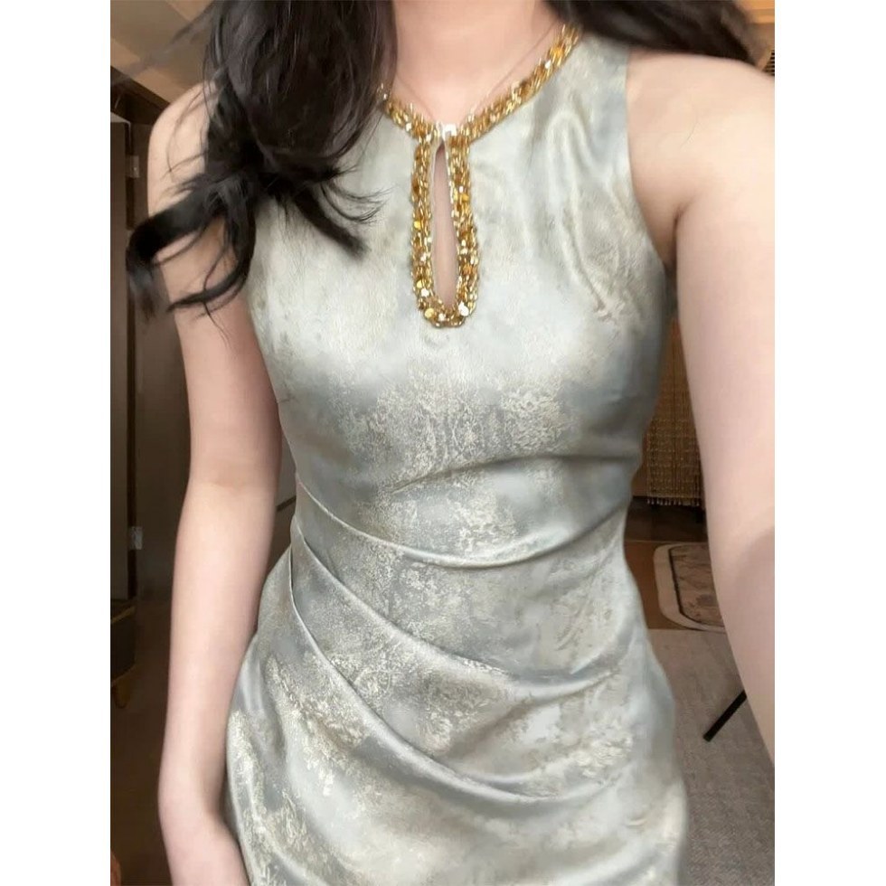 New Chinese Style Improved Cheongsam Engagement Dress 2025 New Toasting Dress Bride Long Banquet Guofeng dress Women