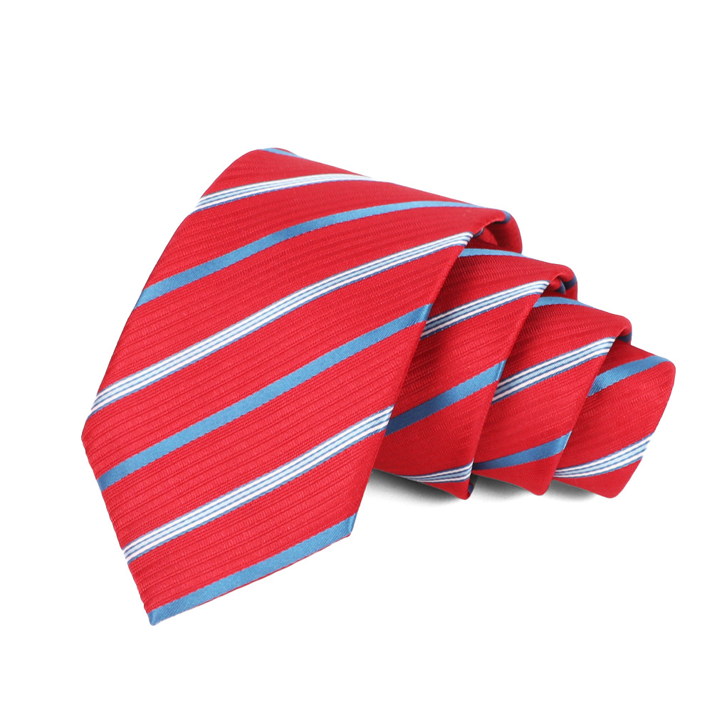 Corbata de hombre 8cm para hombre, bordado jacquard de alta calidad para hombre, corbata de negocios, corbata de seda de poliéster, fábrica al por mayor