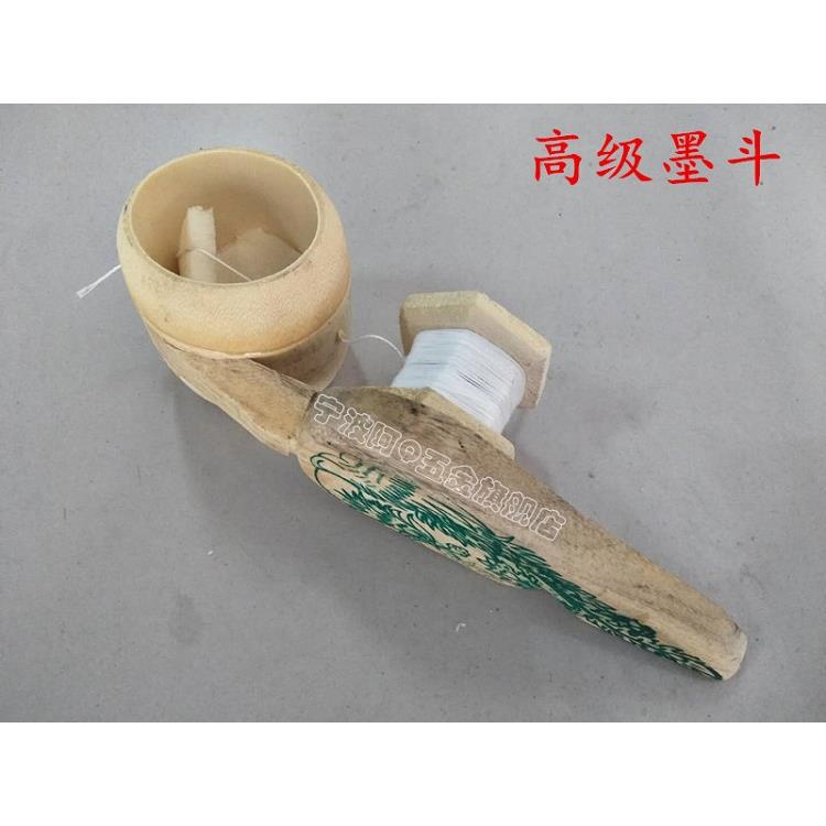 老式墨斗 木工墨斗 划线器 手摇竹斗制木制墨 装修