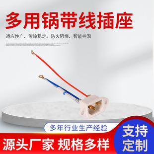 Electric cooker with wire socket factory in stock wholesale AC household appliances electric cooker power supply three-hole insurance product type socket
