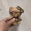 Black leather leopard print plus brown