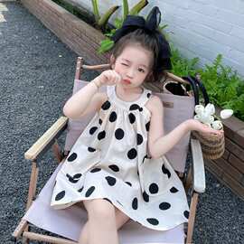女童夏装连衣裙新款儿童背心裙洋气宝宝夏季无袖公主裙子