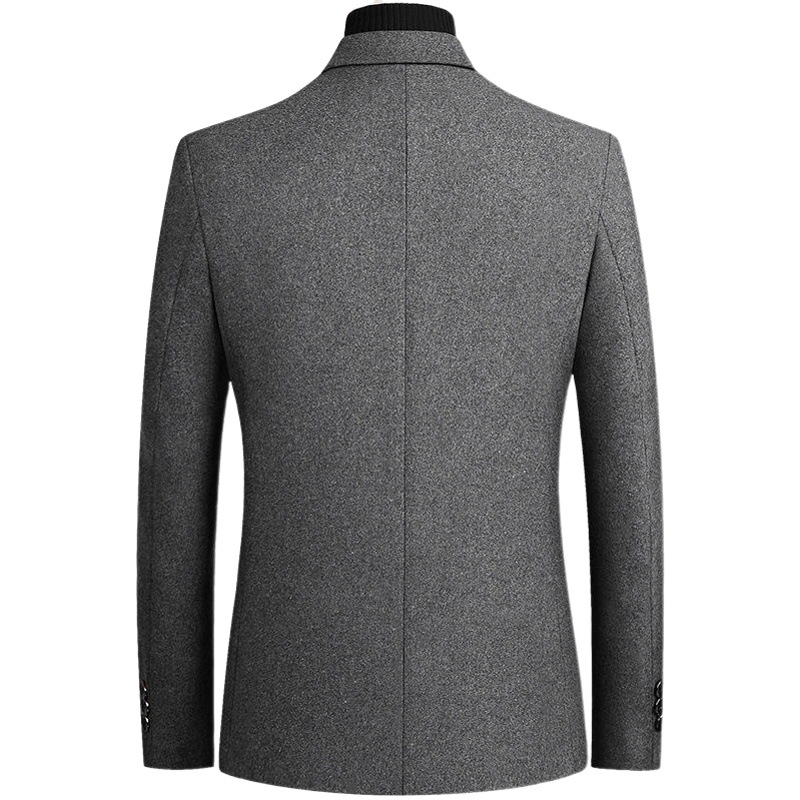Nuevo Abrigo de Hombre para Otoño e Invierno 2025, Blazer de Lana, Chaqueta Casual de Negocios, Traje de una Sola Pieza para Hombre