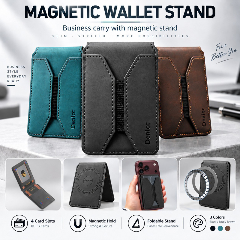 Denior Is Suitable for Apple and Samsung Card Holders, Magsafe Magnetic Card Holder, Multi-Functional Wallet Card Holder Denior Is Suitable for Apple and Samsung Card Holders, Magsafe Magnetic Card Holder, Multi-Functional Wallet Card Holder