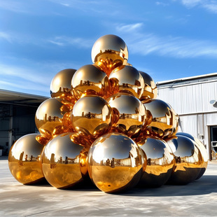 Colorful Inflatable Mirror Ball Shopping Mall Display Laser Reflective Ball Double-Layer Pvc Ball Stage Bar Wedding Decoration