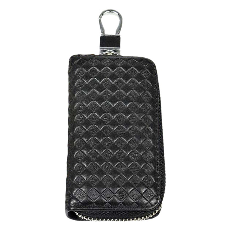 Manufacturer leather key case Men's genuine leather men's key bag cowhide zipper large capacity car key case women