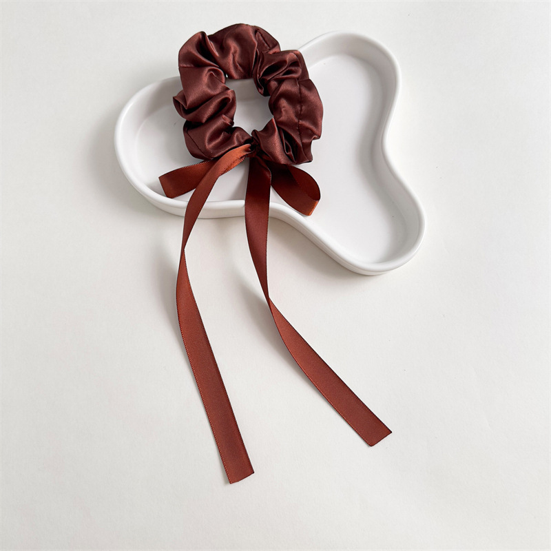 Cute Solid Color Cloth Handmade Hair Tie display picture 2