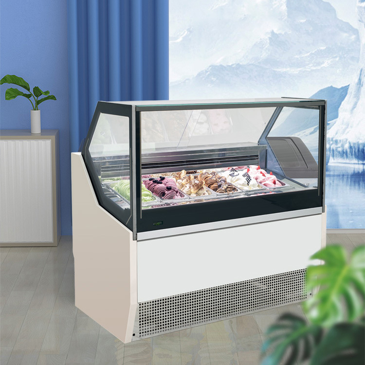 Commercial Ice Cream Display Cabinet, Handmade Ice Cream Display Cabinet, Air-Cooled Frost-Free Cross-Border Export Wholesale