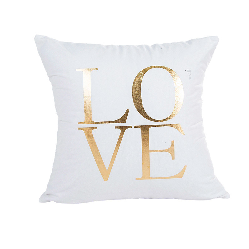 Funda de almohada con estampado dorado para el verano 2026, suave y cómoda, decoración para sofá, funda de almohada moderna para el hogar, disponible para venta al por mayor. image 31