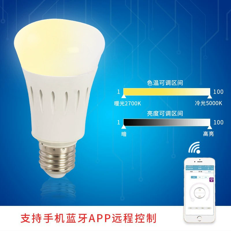 Smart LED bulb, round lamp, mobile phone, (Cross-border trading), bluetooth