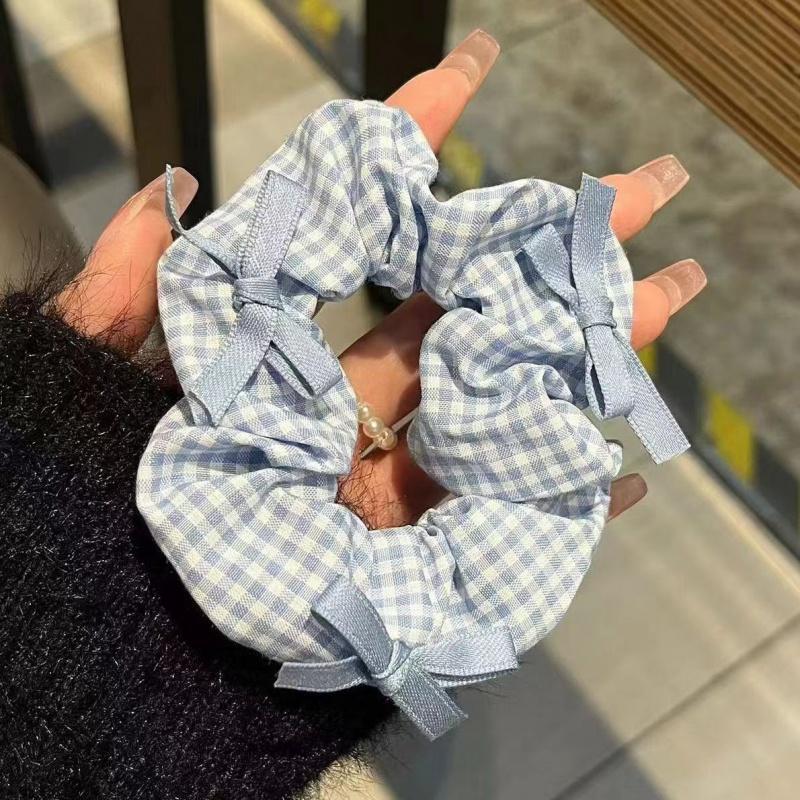 3#격자 무늬 머리끈