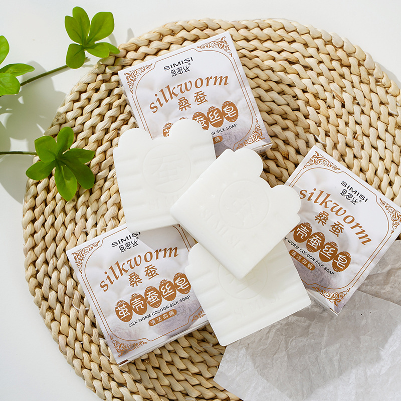 Mississippi Silkworm Cocoon Shell Silk Oil Soap Handmade Soap Cleansing and Moisturizing 80G 100G
