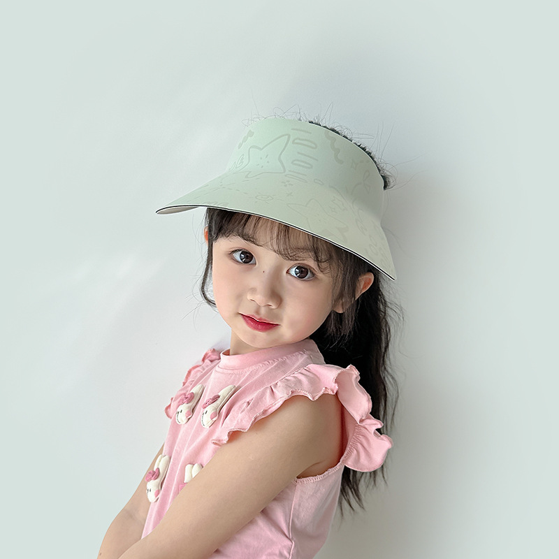 Sombrero de protección solar para niños Sombrero de verano al aire libre Sombrero de niña Sombrero de bebé Sombrero de techo vacío Deportes al aire libre Sombrero de niño