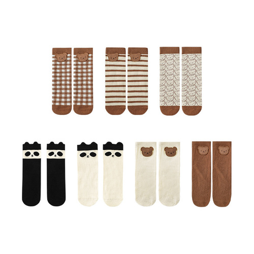 Wulibuyi male and female baby cute pet stickers ear-mounted socks spring and autumn new cute soft cotton socks