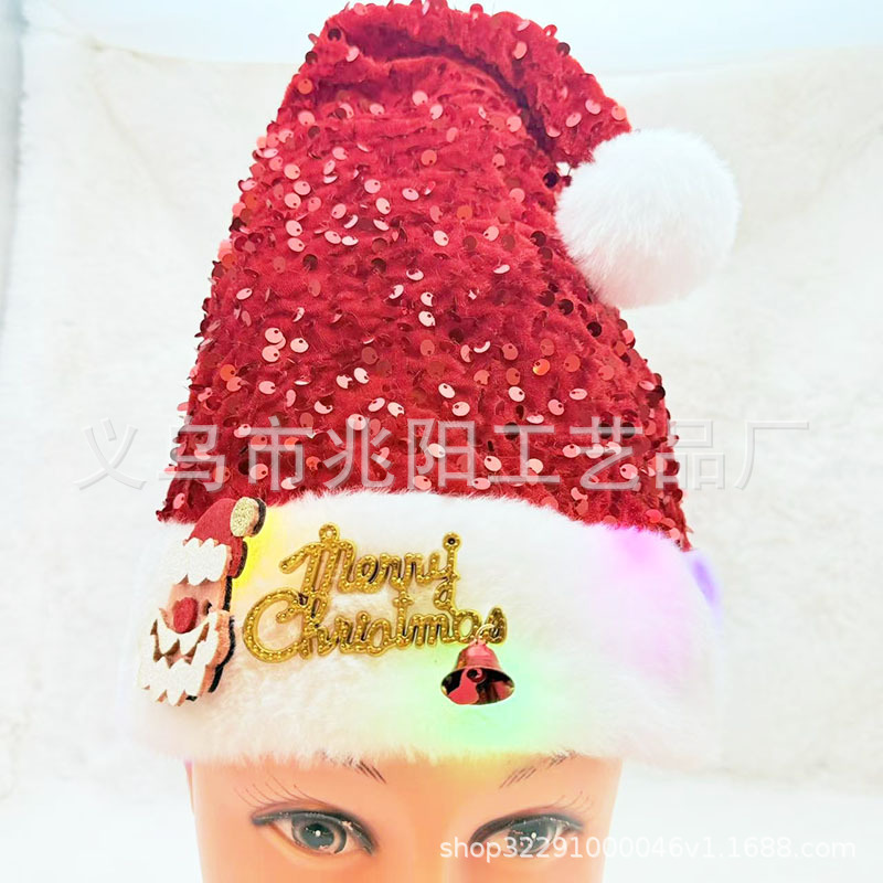 Papá Noel rojo + letras + luces