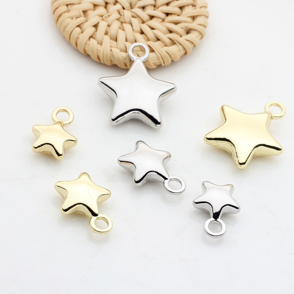 10 Pcs/package Simple Style Star Alloy Plating Beads Jewelry Accessories display picture 5